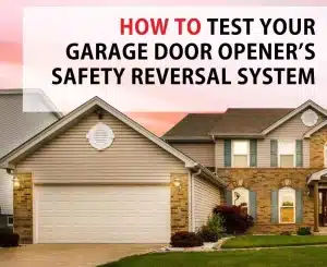 garage door opener safety reversal test